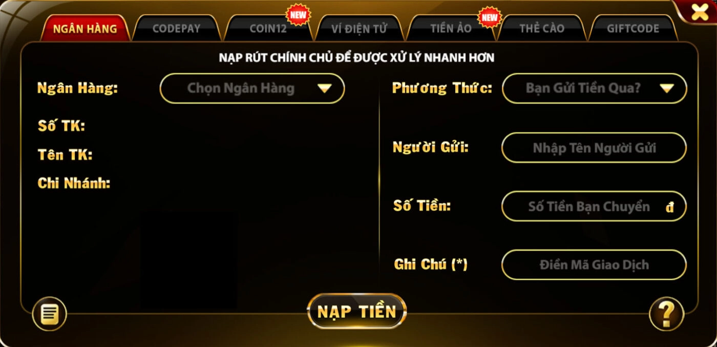 Nạp chút nhanh chóng vẫn đảm bảo tính an toàn và bảo mật